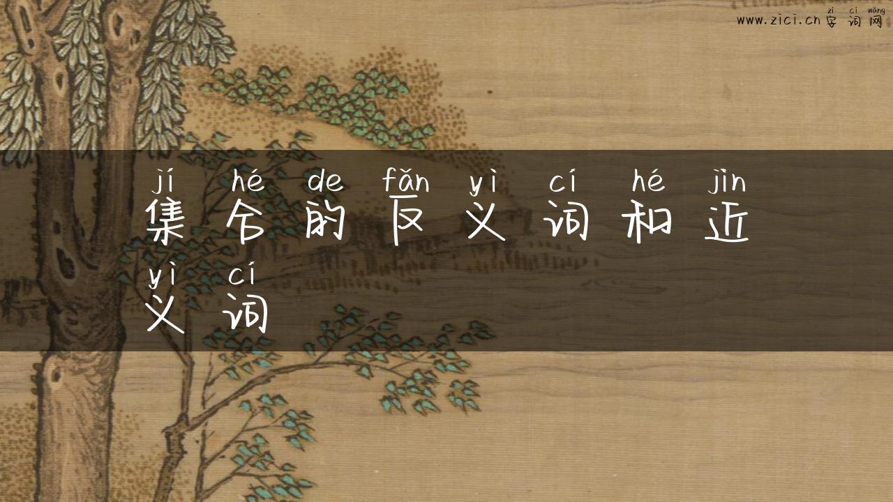 集合的反义词和近义词