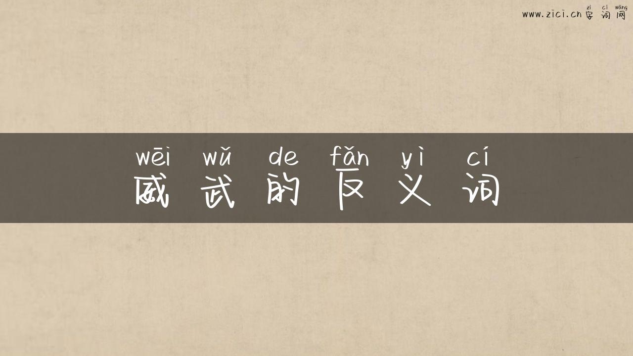 威武的反义词
