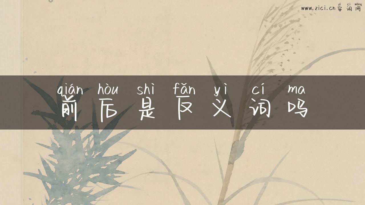 前后是反义词吗