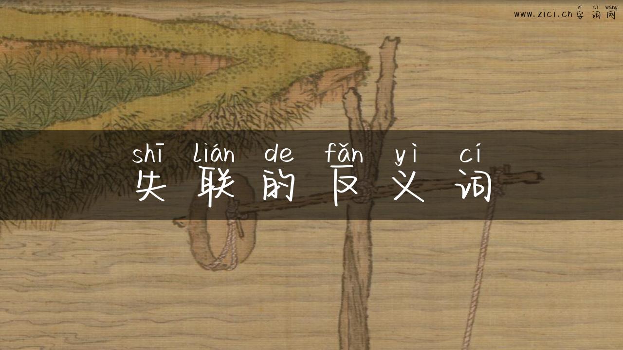 失联的反义词