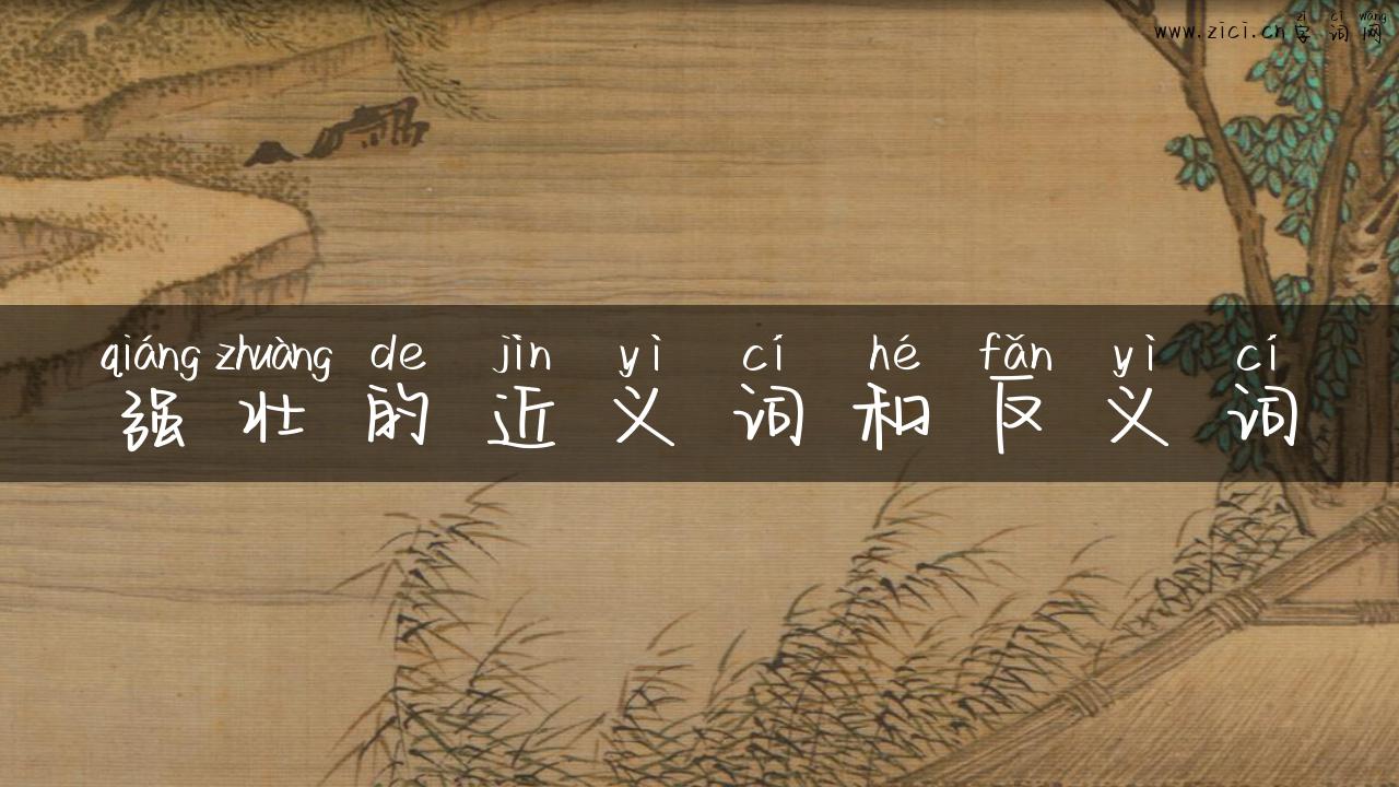 强壮的近义词和反义词
