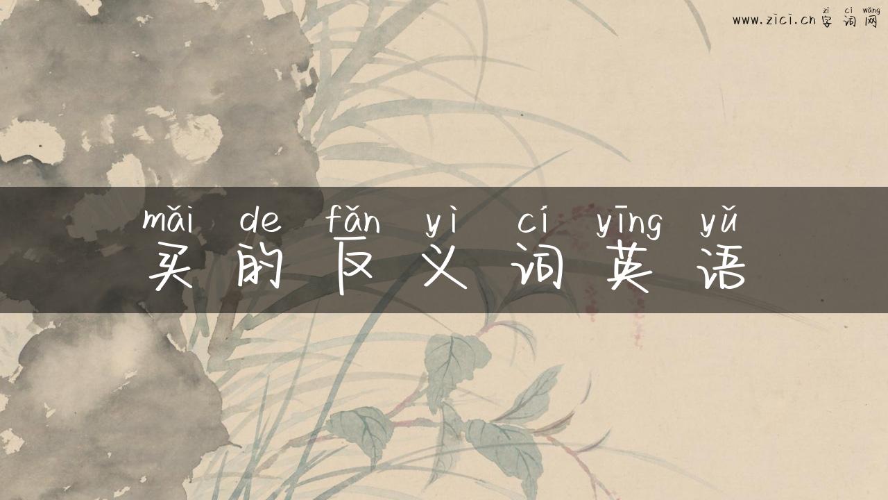 买的反义词英语