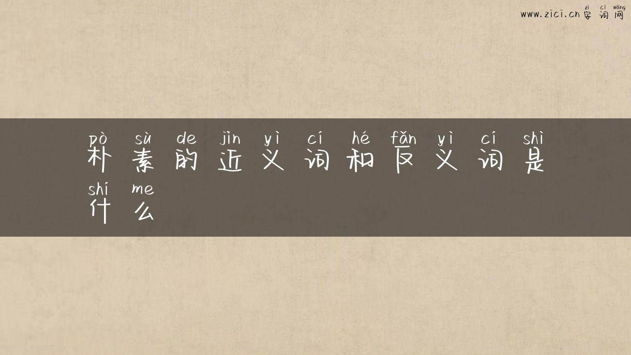 朴素的近义词和反义词是什么