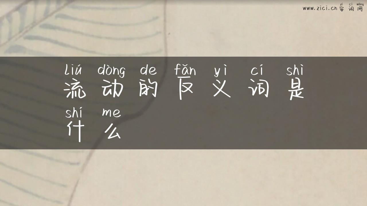 流动的反义词是什么