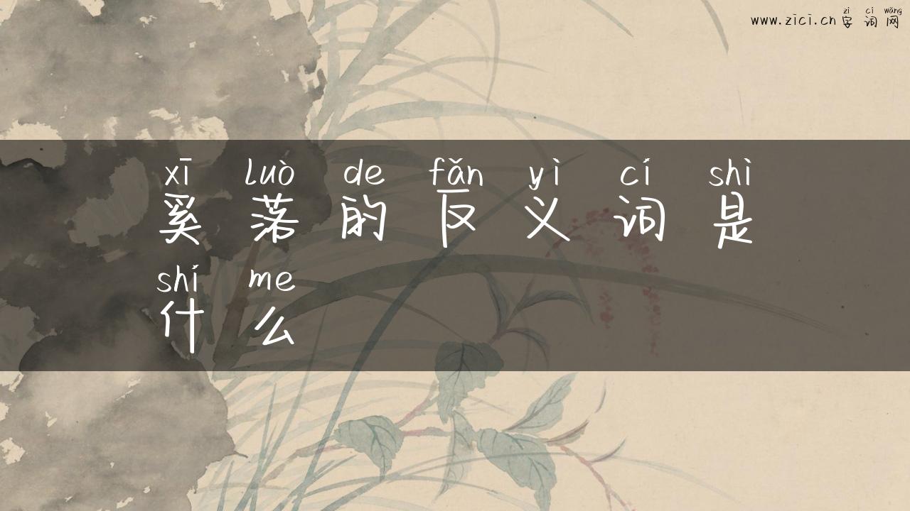奚落的反义词是什么