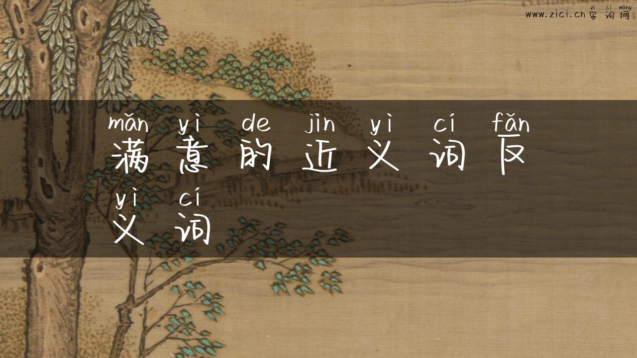 满意的近义词反义词