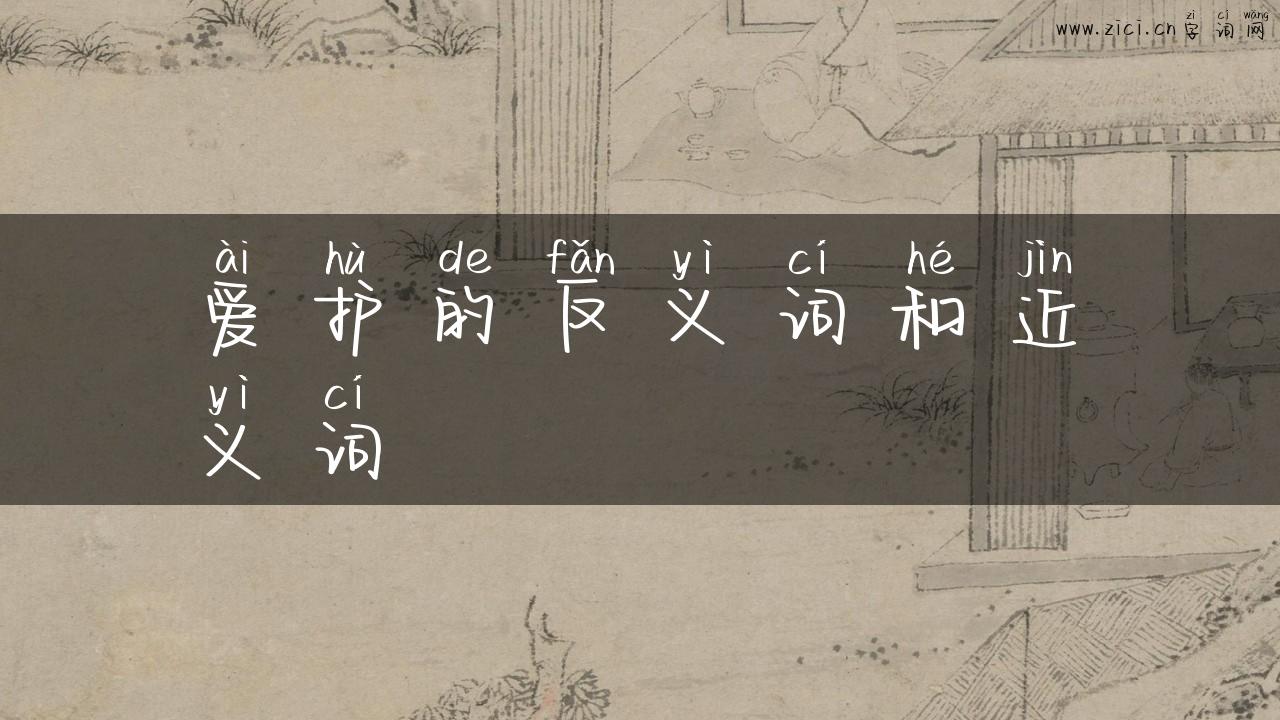 爱护的反义词和近义词