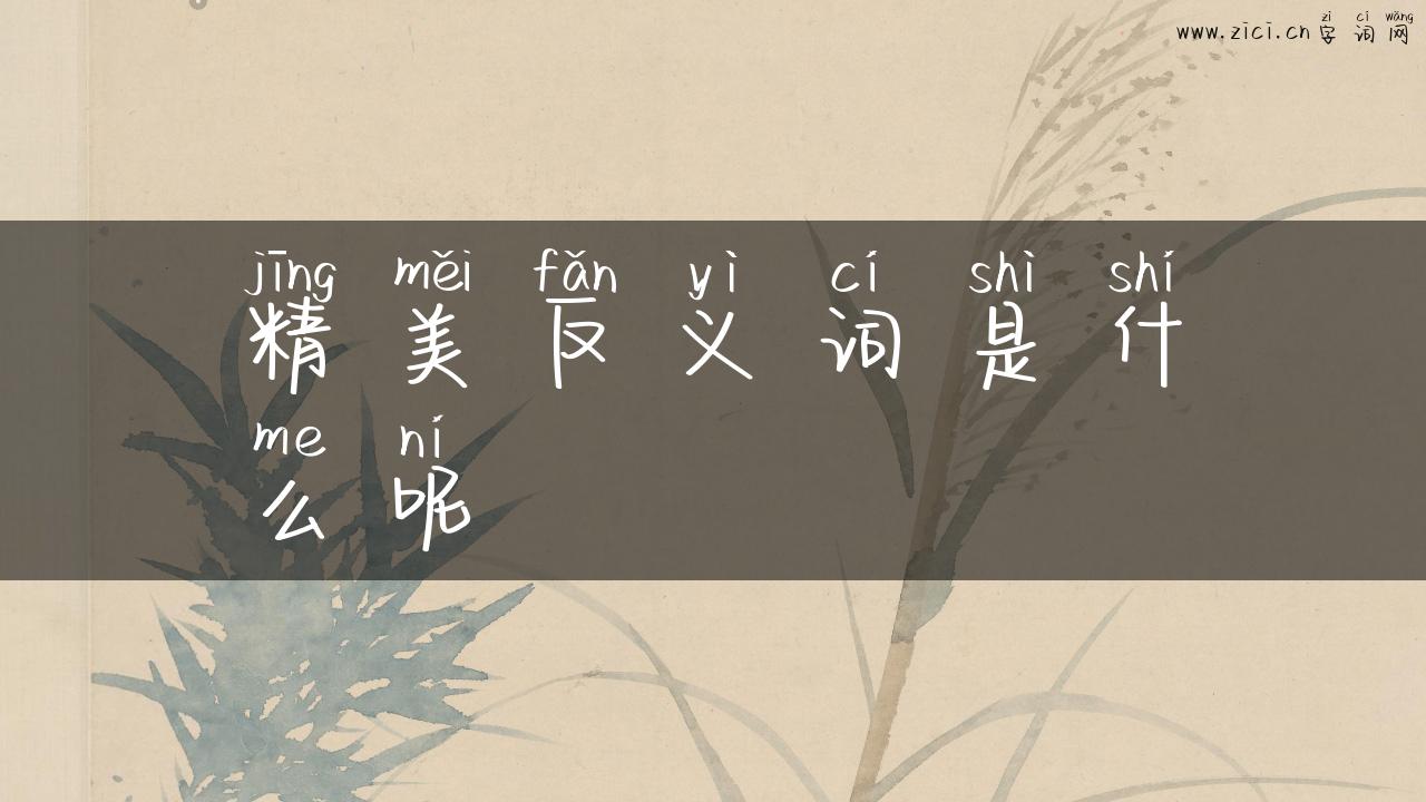 精美反义词是什么呢