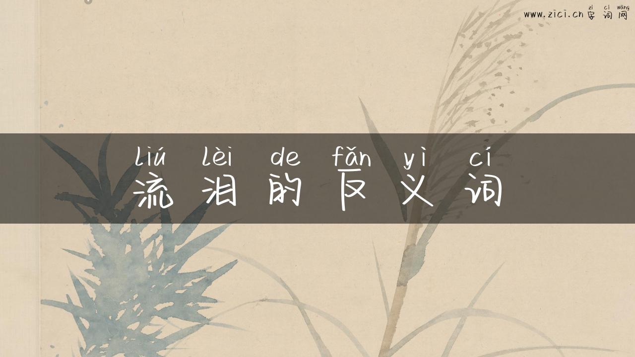 流泪的反义词