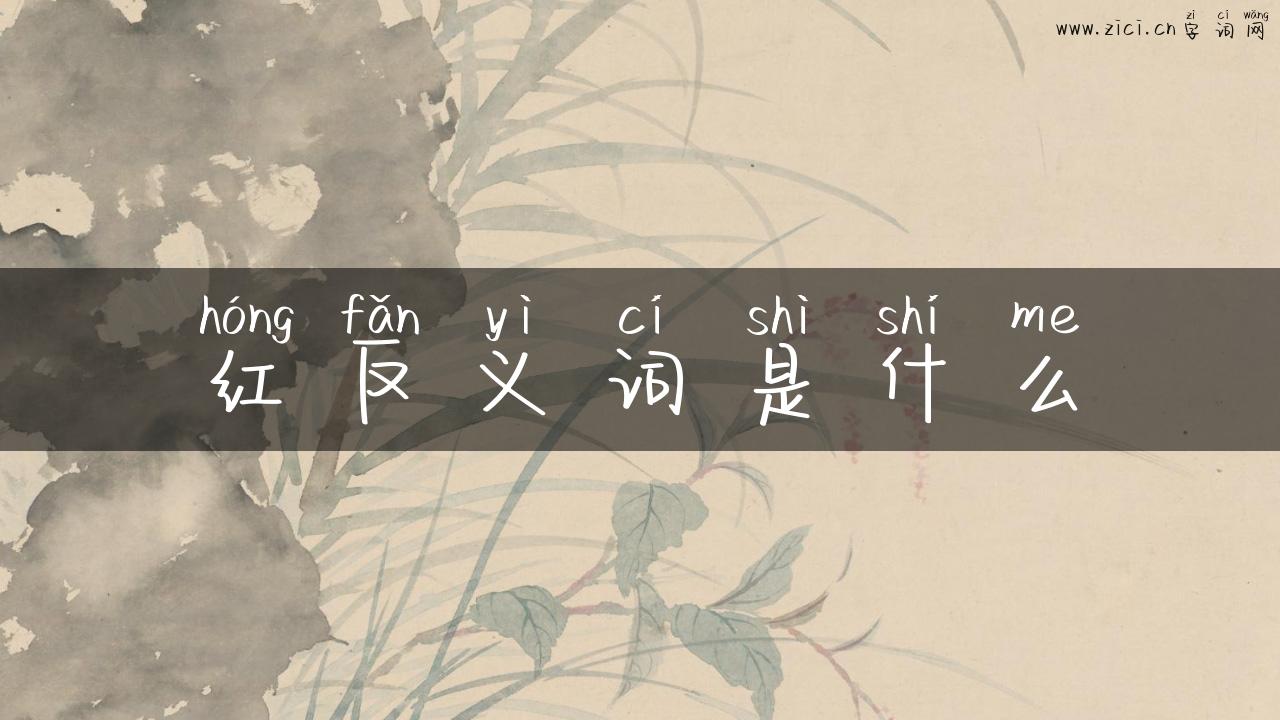 红反义词是什么