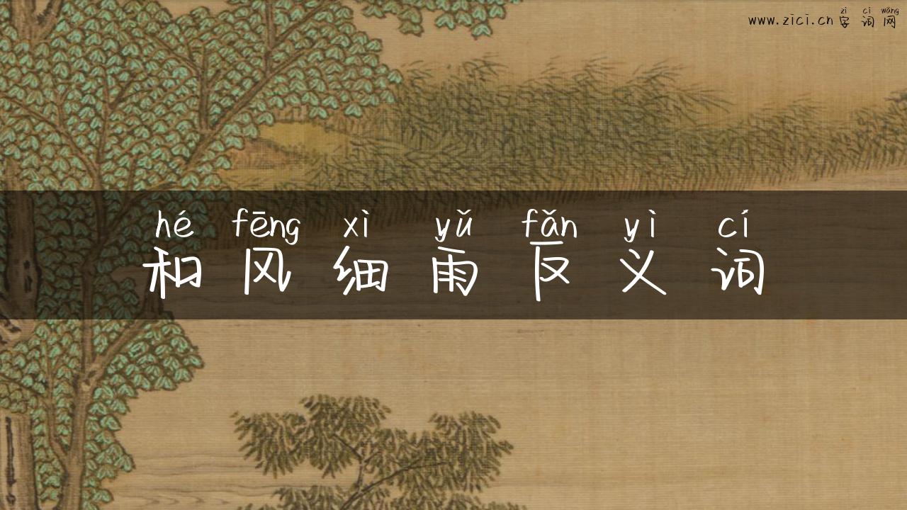 和风细雨反义词