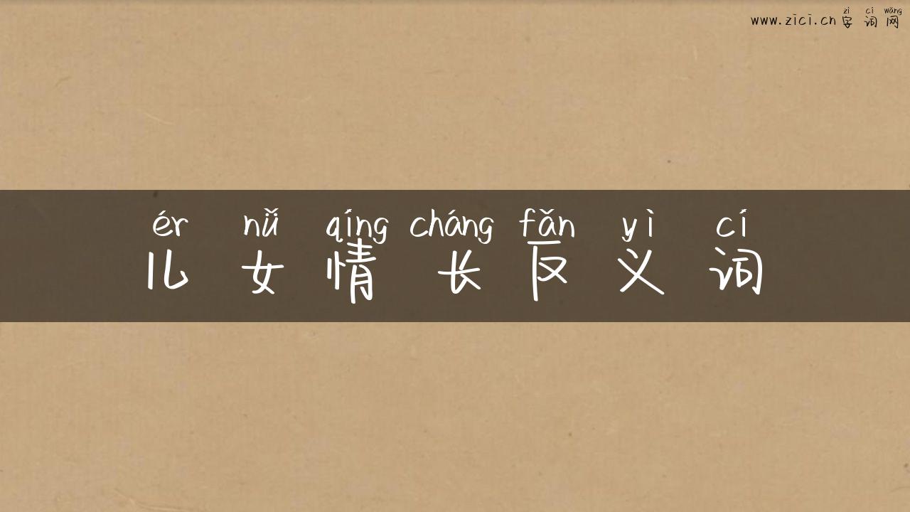 儿女情长反义词