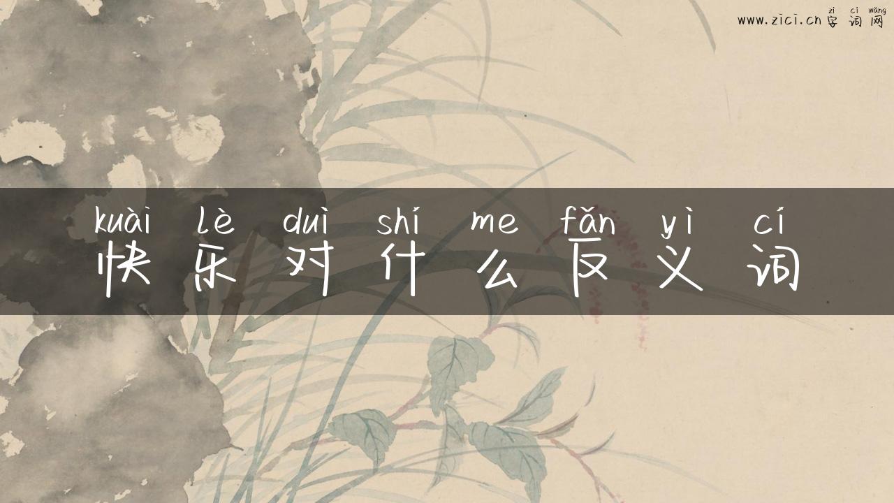 快乐对什么反义词