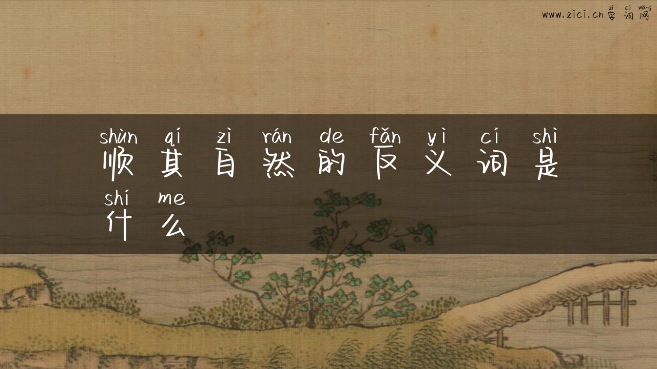 顺其自然的反义词是什么