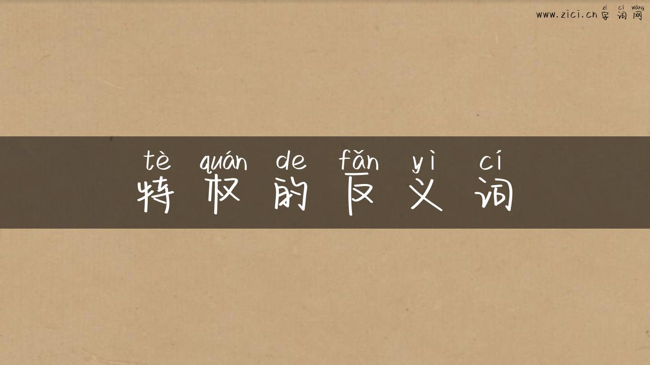 特权的反义词