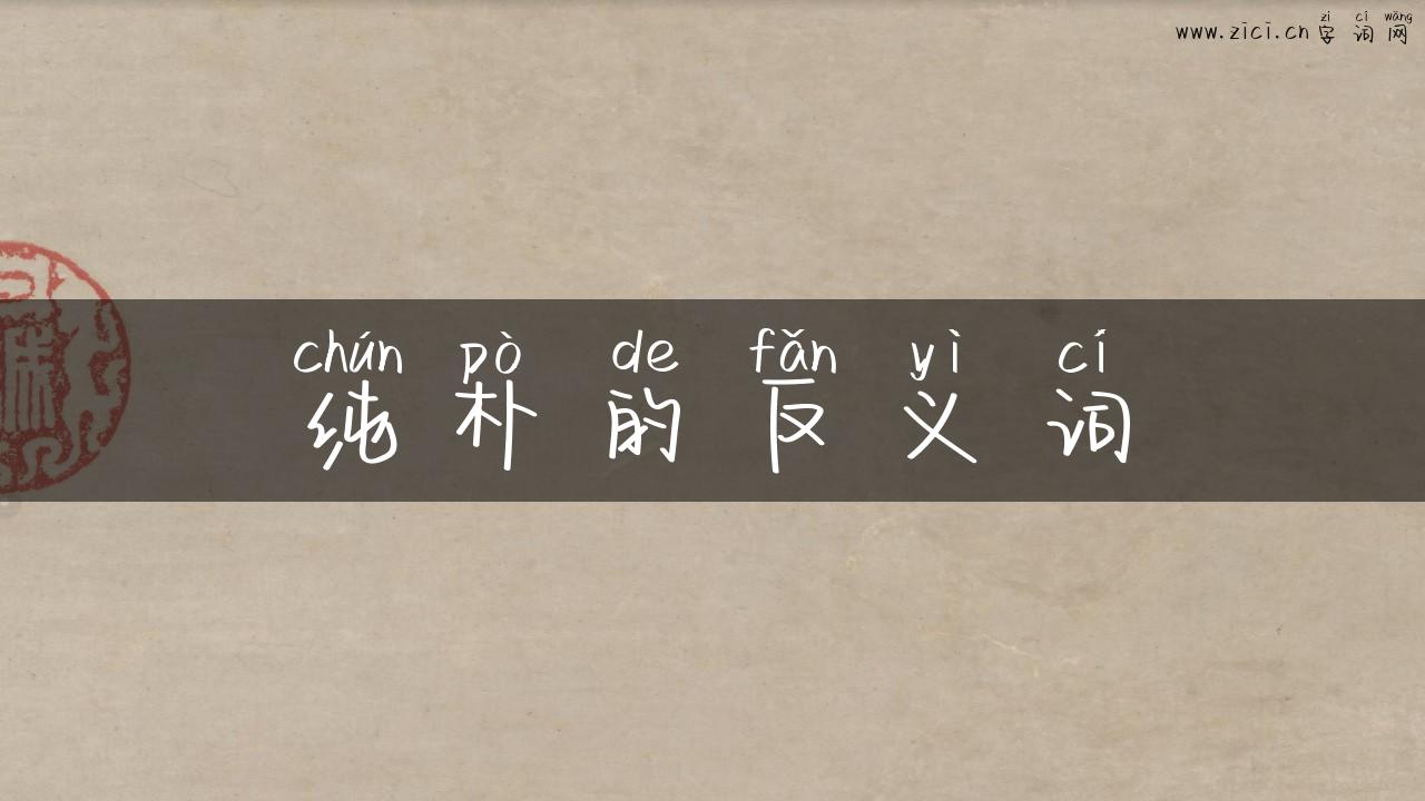 纯朴的反义词