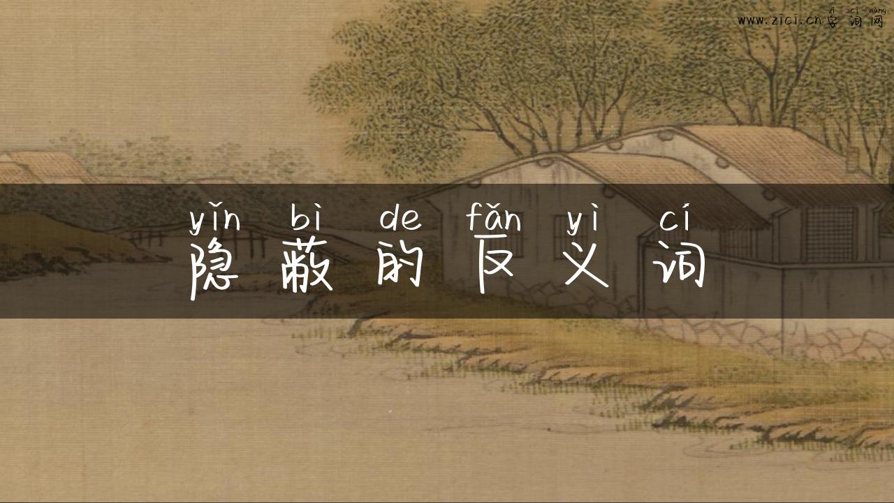 隐蔽的反义词
