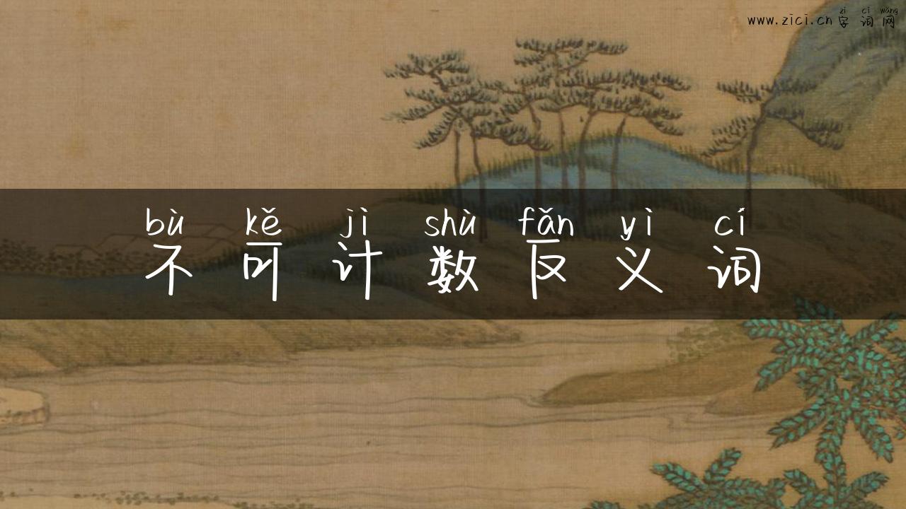 不可计数反义词