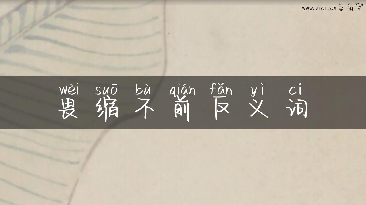 畏缩不前反义词