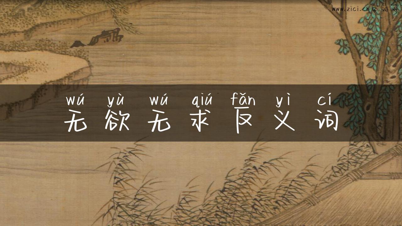无欲无求反义词