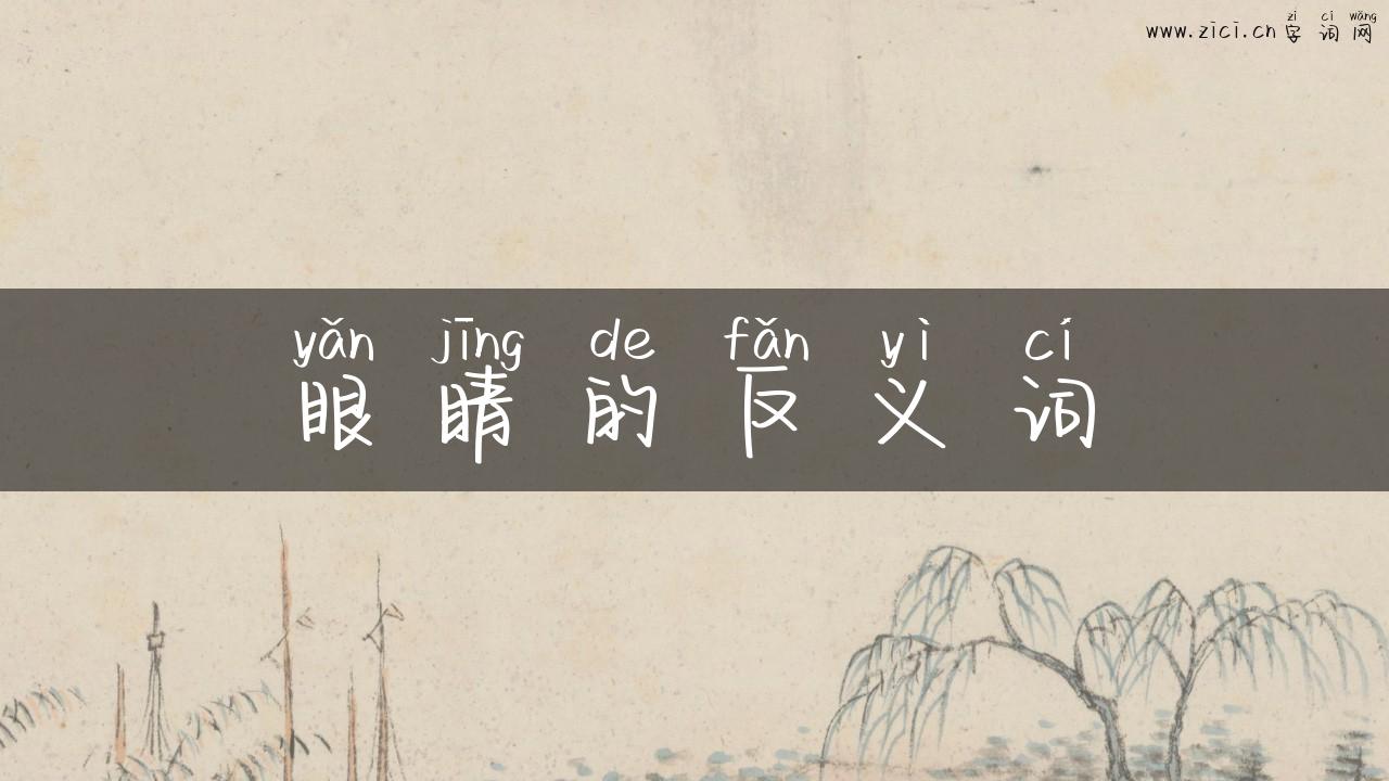 眼睛的反义词