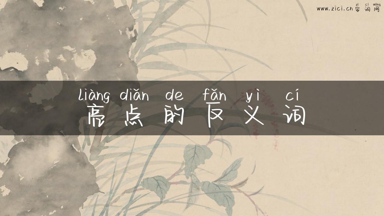 亮点的反义词