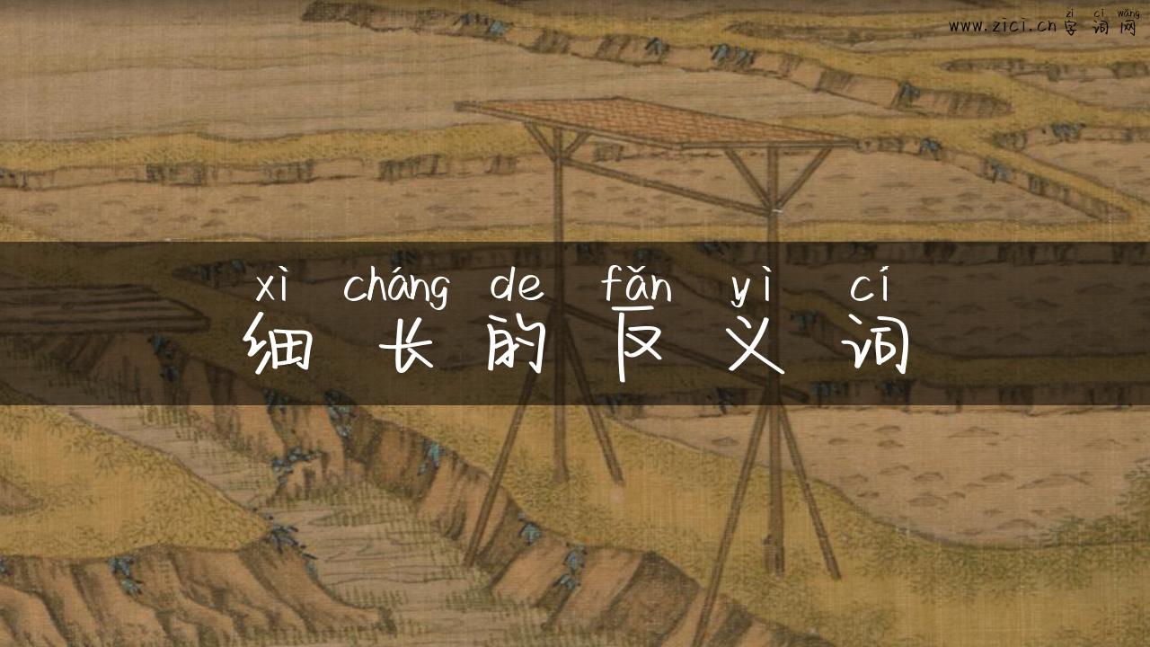 细长的反义词