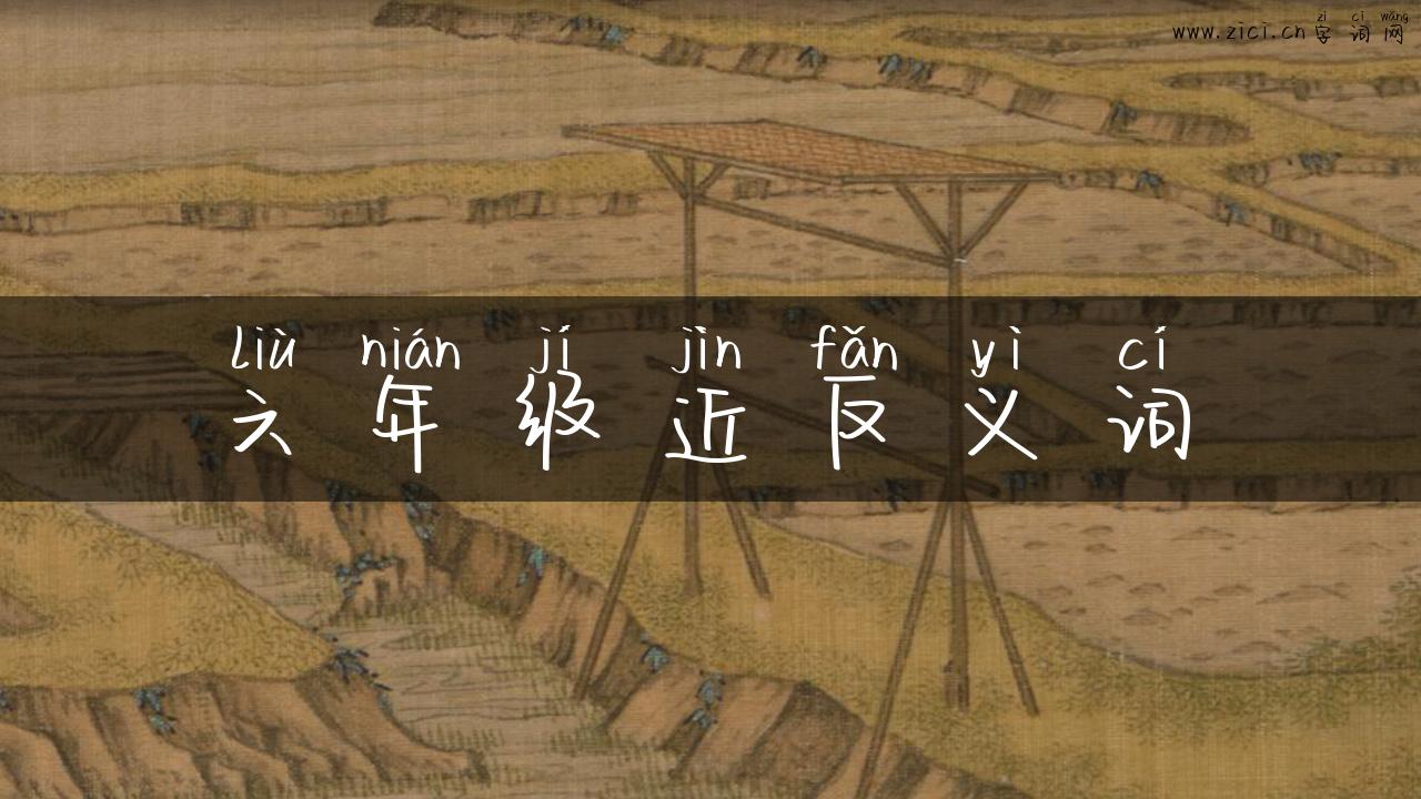 六年级近反义词
