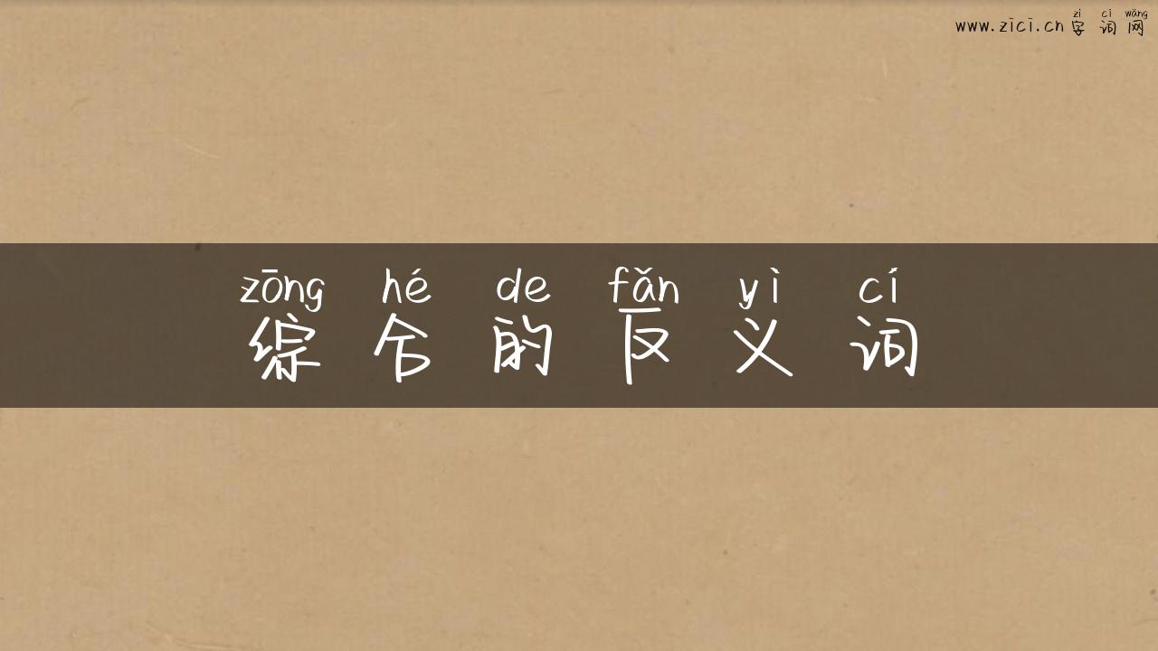 综合的反义词