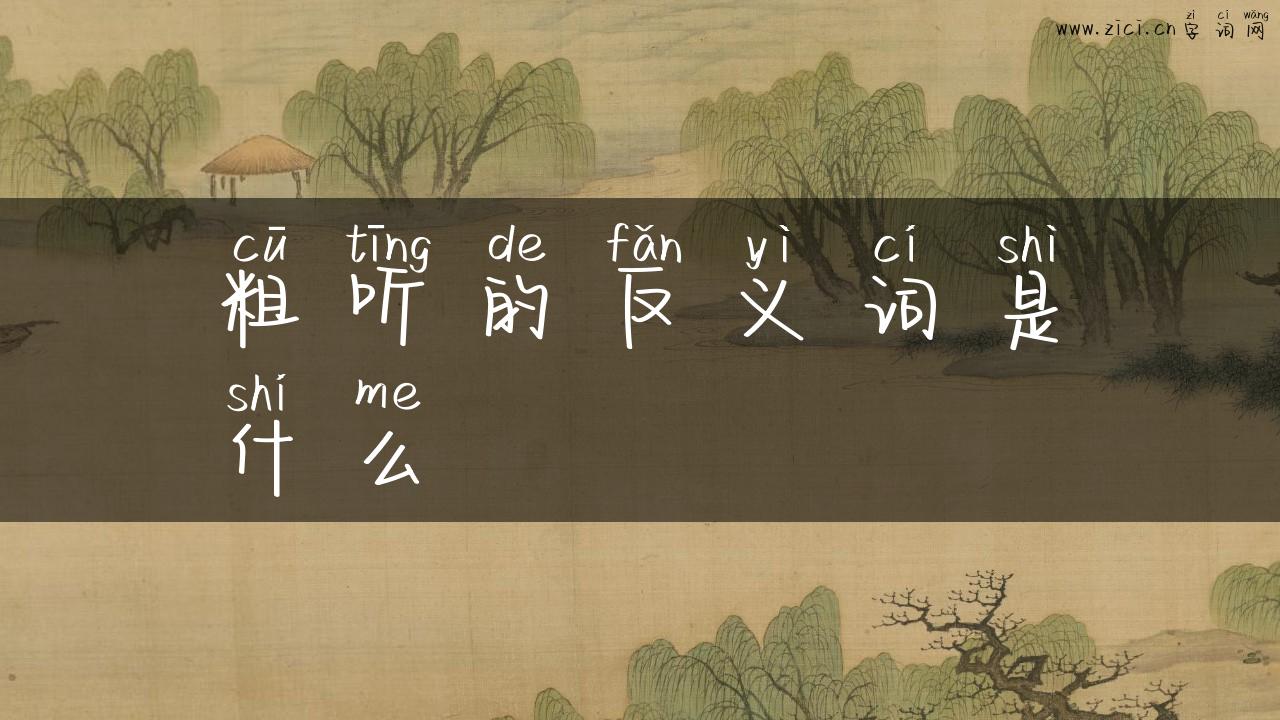粗听的反义词是什么