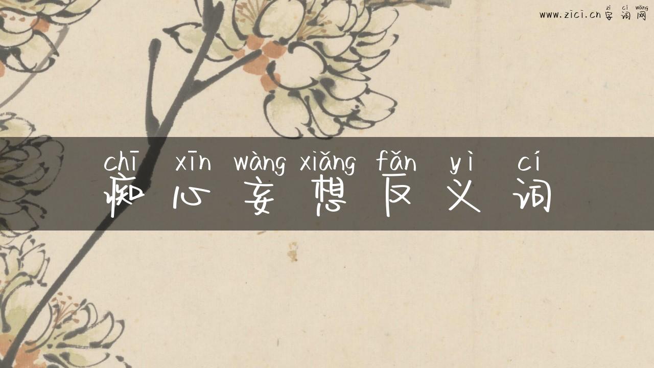 痴心妄想反义词