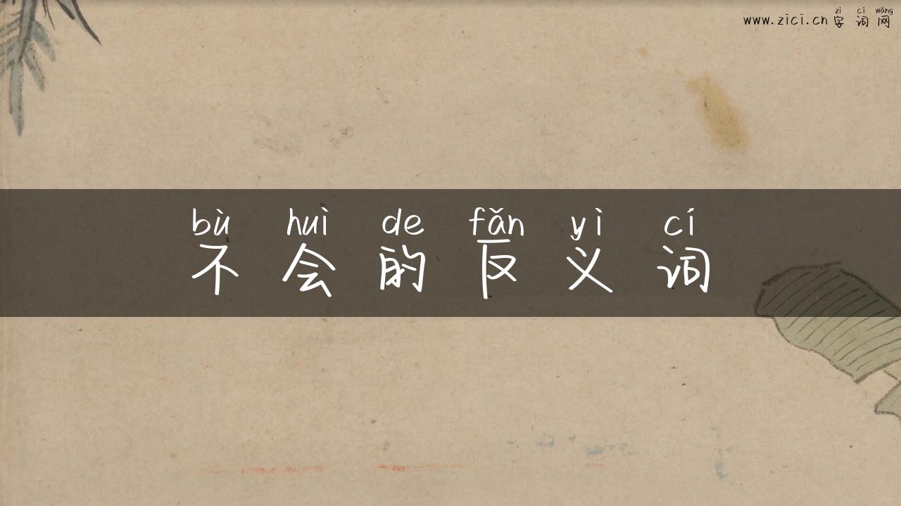 不会的反义词