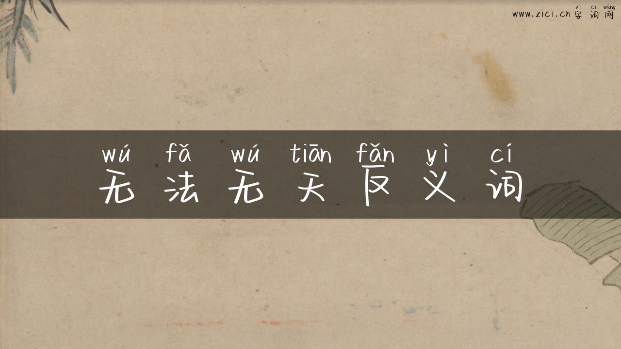 无法无天反义词