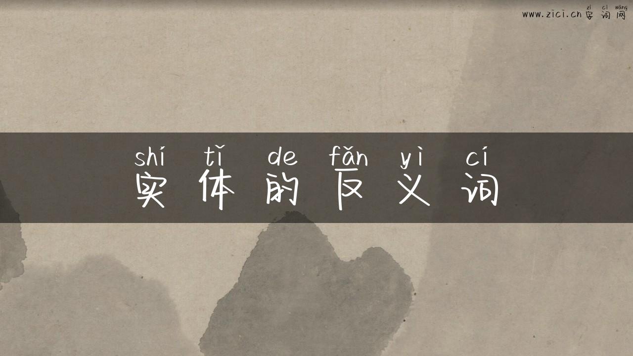 实体的反义词