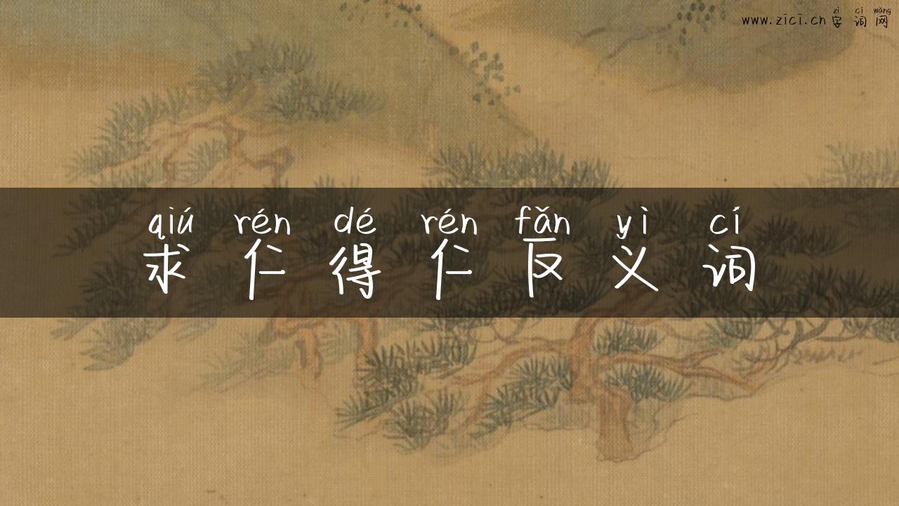 求仁得仁反义词