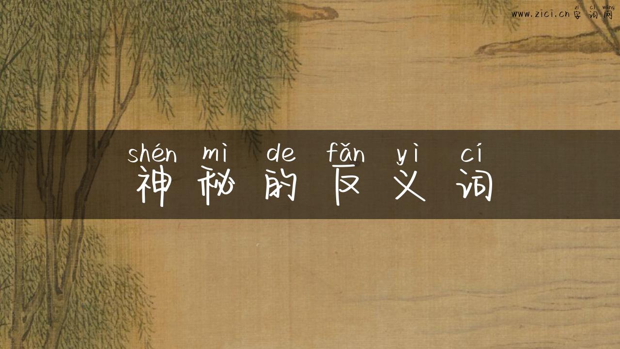 神秘的反义词