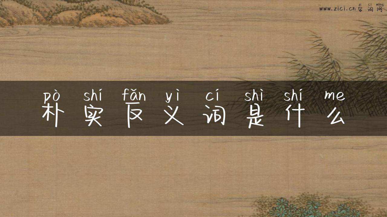 朴实反义词是什么