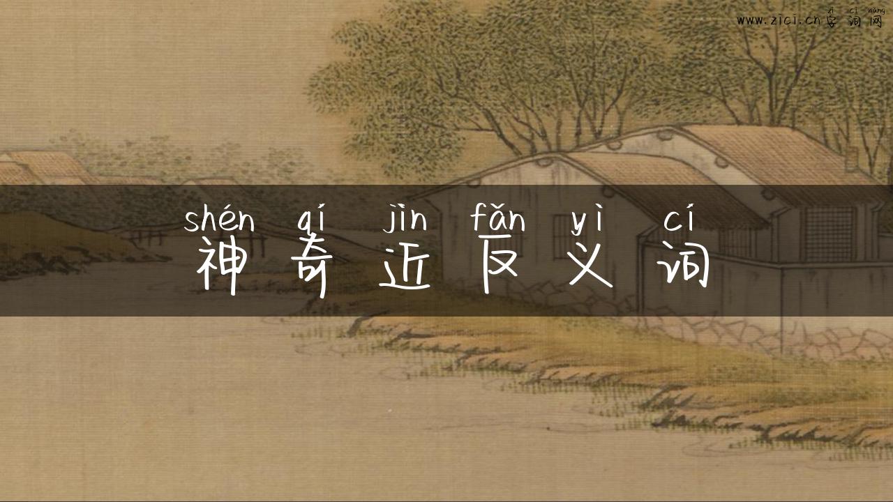 神奇近反义词