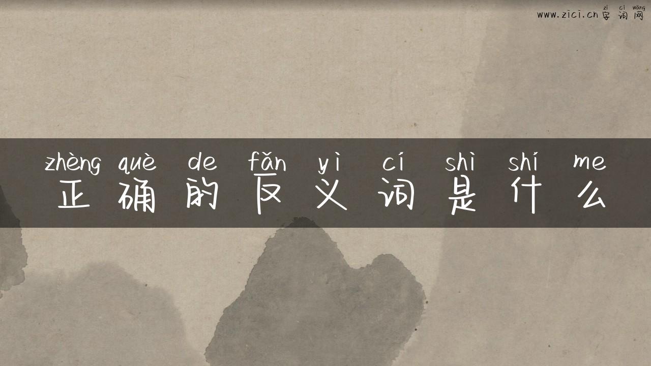 正确的反义词是什么