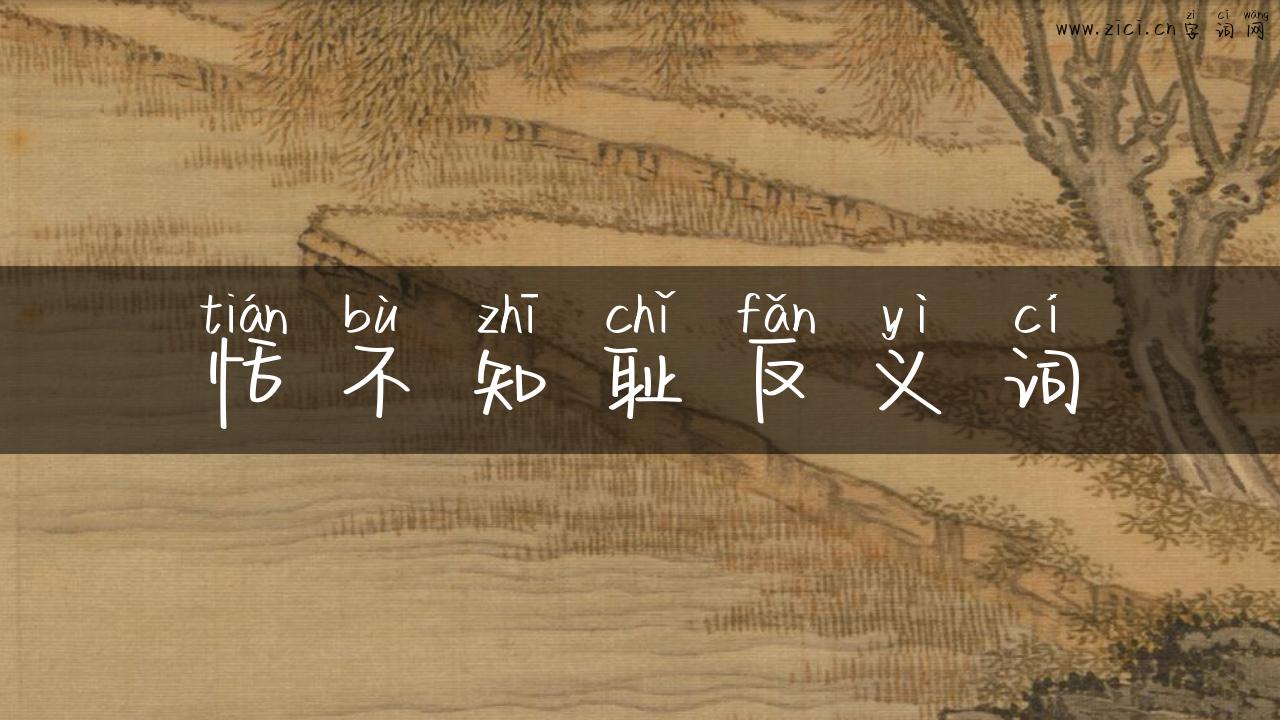 恬不知耻反义词