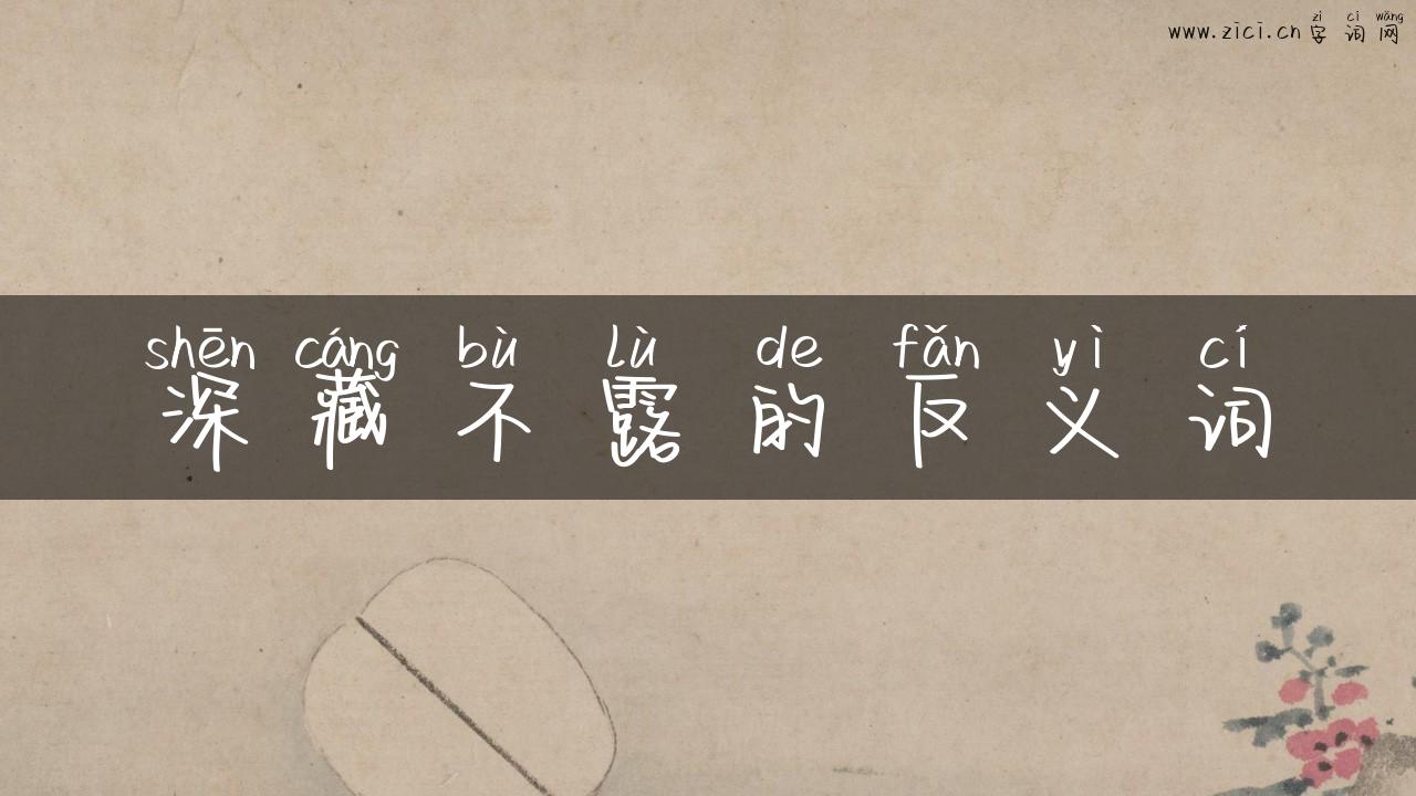 深藏不露的反义词