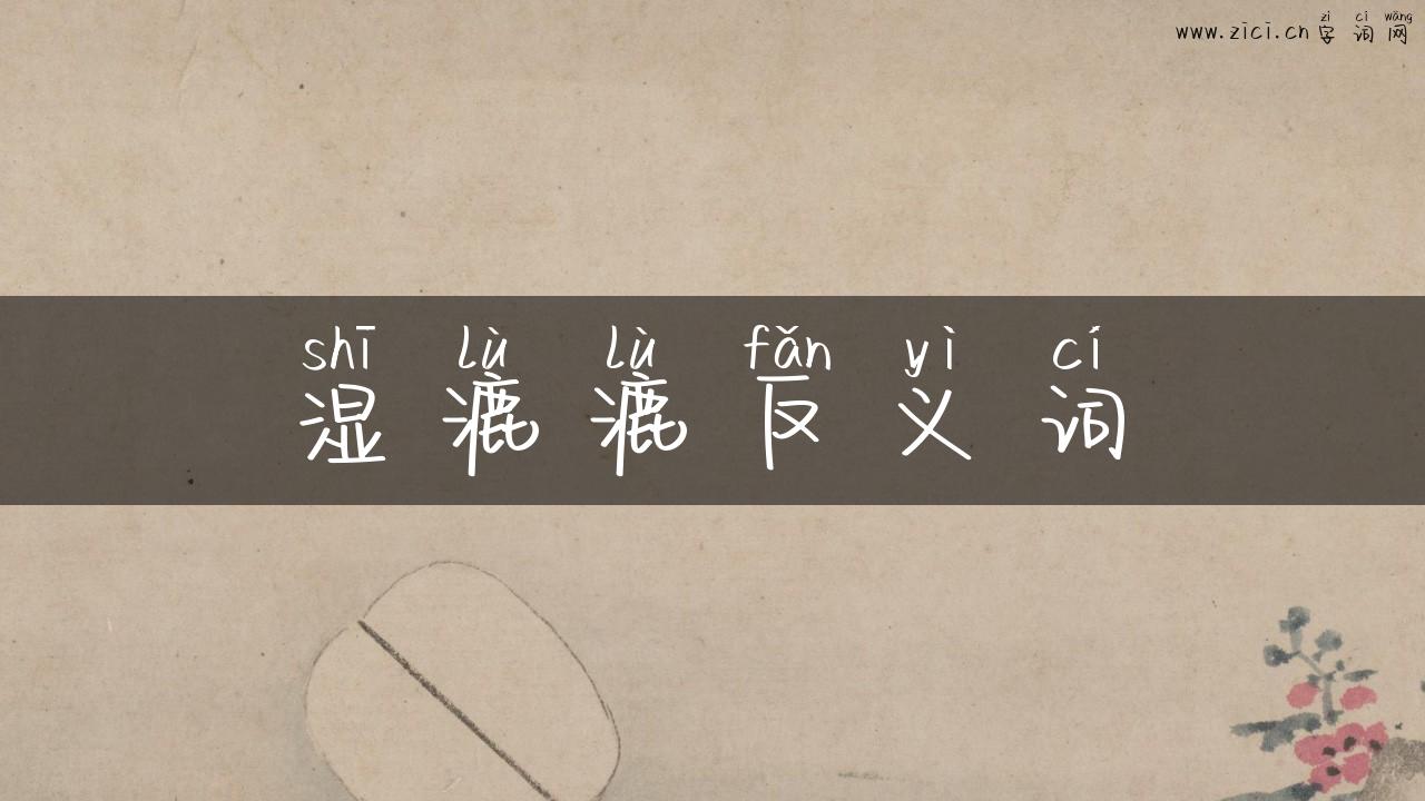 湿漉漉反义词