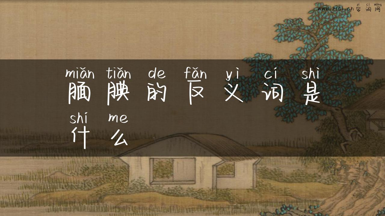 腼腆的反义词是什么