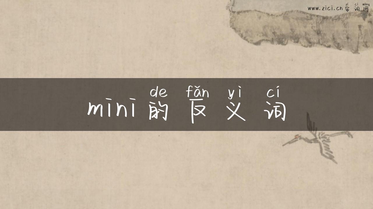 mini的反义词