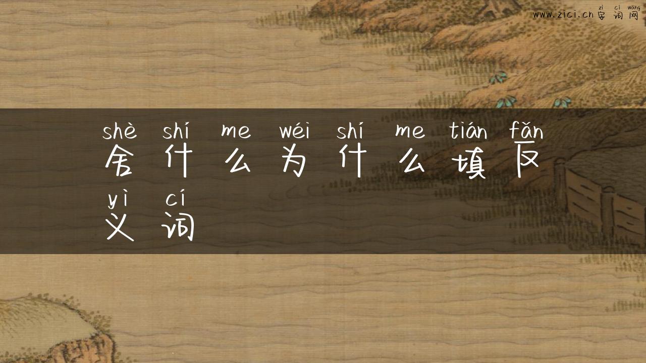 舍什么为什么填反义词