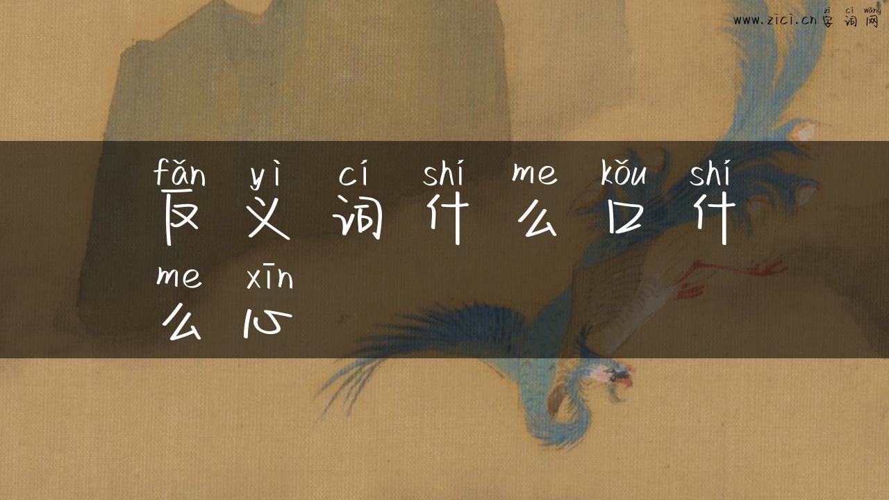 反义词什么口什么心