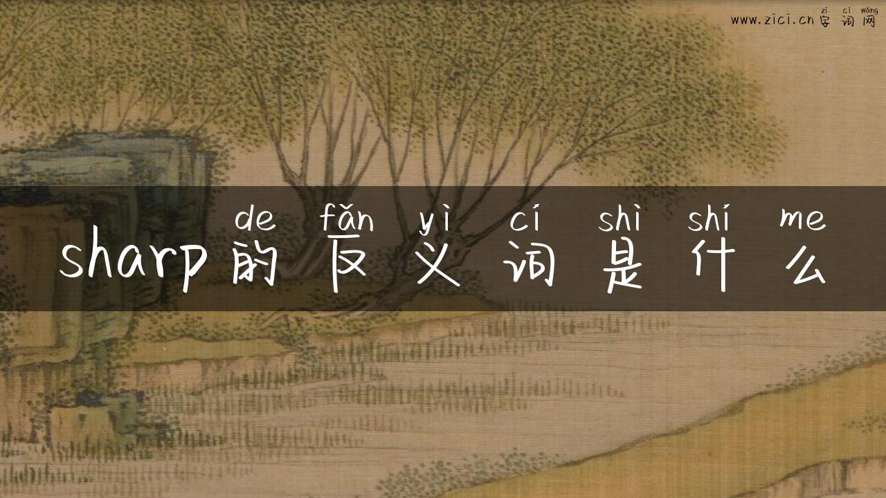 sharp的反义词是什么