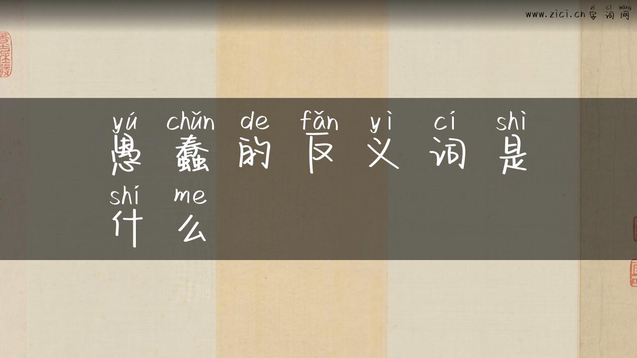 愚蠢的反义词是什么