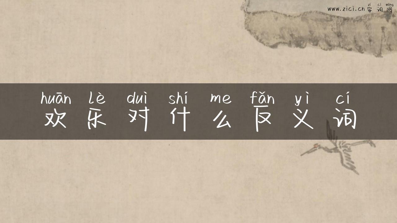 欢乐对什么反义词