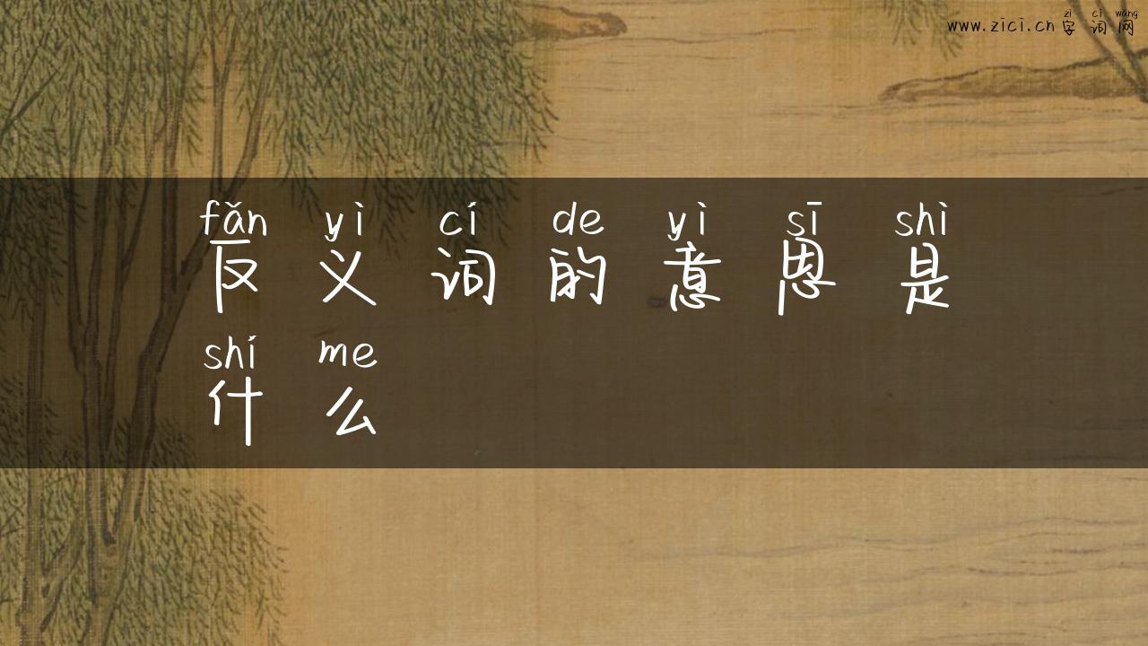 反义词的意思是什么